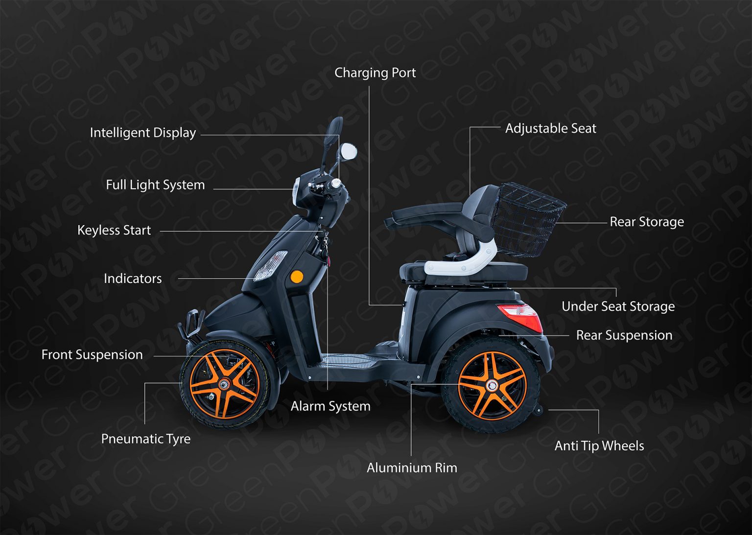 Electric Mobility Scooter JH500 Green Power