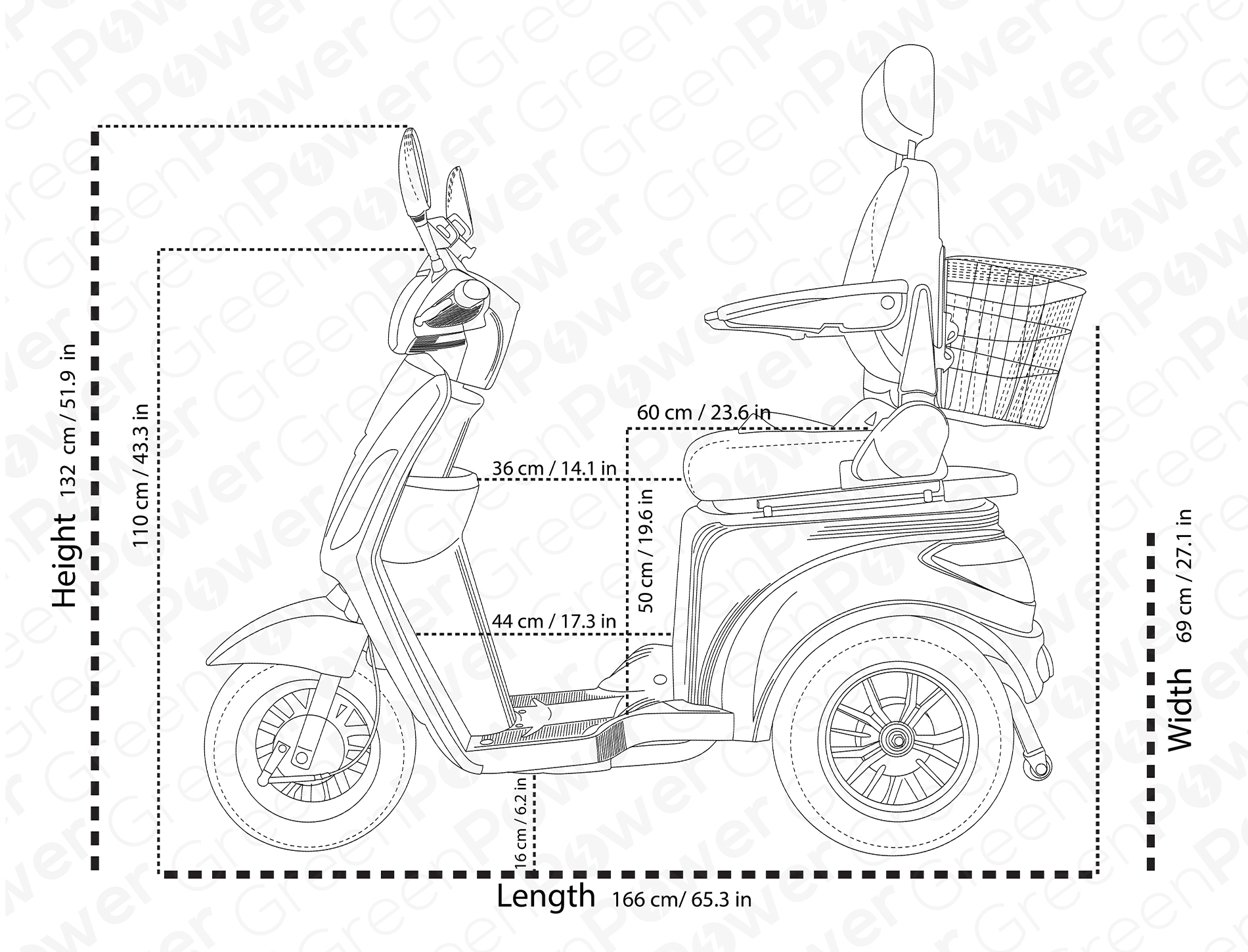 Electric Mobility Scooter GP500 Green Power